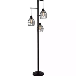 Kirklands Home Bronze Metal 3-Tier Floor Lamp Brown Discount