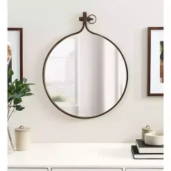 Kirklands Home Bronze Metal Yitro Wall Mirror Brown Hot