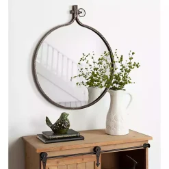 Kirklands Home Bronze Metal Yitro Wall Mirror Brown Hot