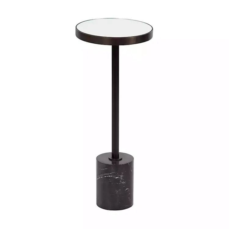 Kirklands Home Bronze Mirror Tabletop Round Cocktail Table Black Best