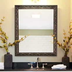 Kirklands Home Bronze Ornate Beveled Framed Wall Mirror