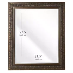 Kirklands Home Bronze Ornate Beveled Framed Wall Mirror