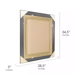 Kirklands Home Bronze Ornate Beveled Framed Wall Mirror