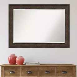 Kirklands Home Bronze Panel Frame Beveled Mirror