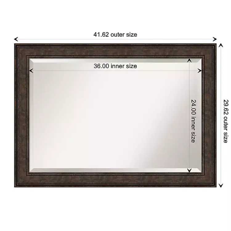 Kirklands Home Bronze Panel Frame Beveled Mirror
