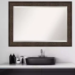 Kirklands Home Bronze Panel Frame Beveled Mirror