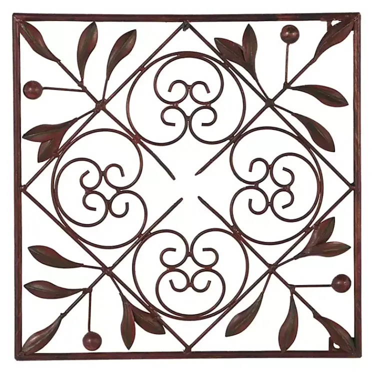 Kirklands Home Bronze Scrollwork 4-pc. Panel Wall Art Brown Outlet