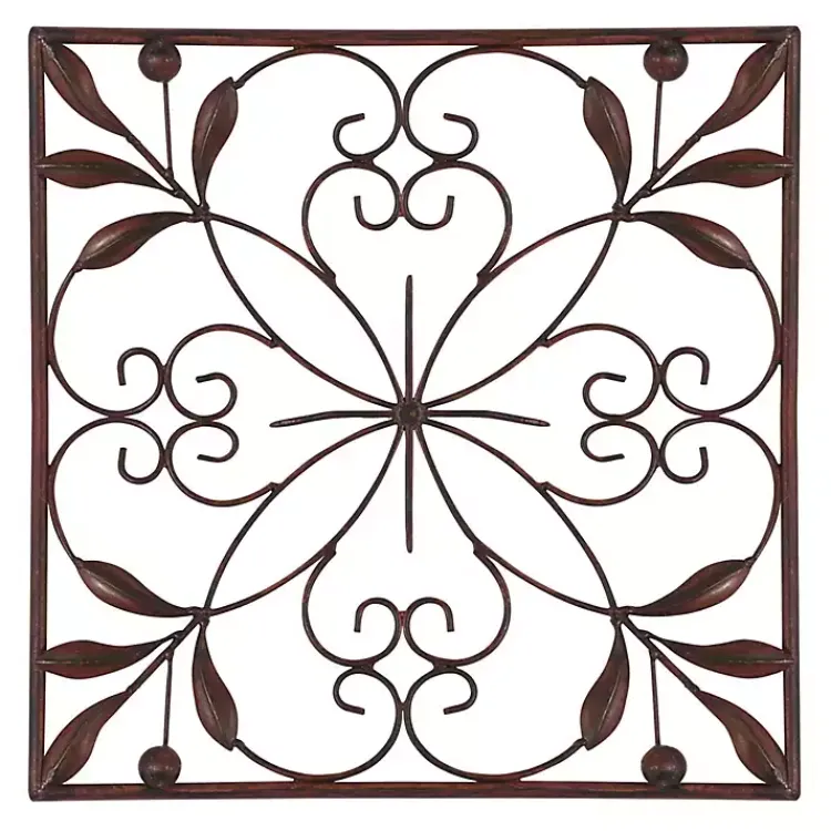Kirklands Home Bronze Scrollwork 4-pc. Panel Wall Art Brown Outlet