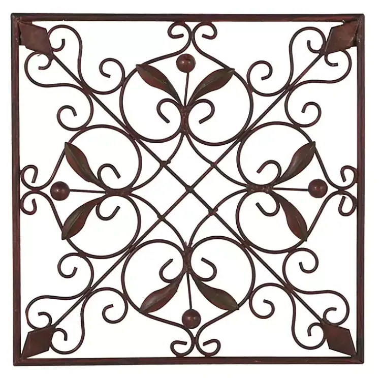 Kirklands Home Bronze Scrollwork 4-pc. Panel Wall Art Brown Outlet