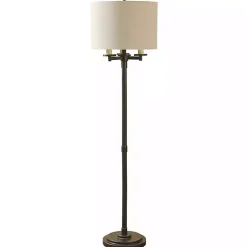 Kirklands Home Bronze Selena Candelabra Floor Lamp Tan New
