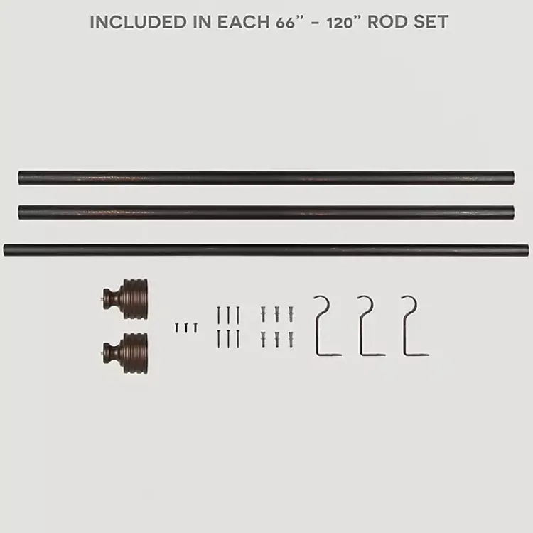 Kirklands Home Bronze Stacked Cylinder Curtain Rod, 120 in. Sale