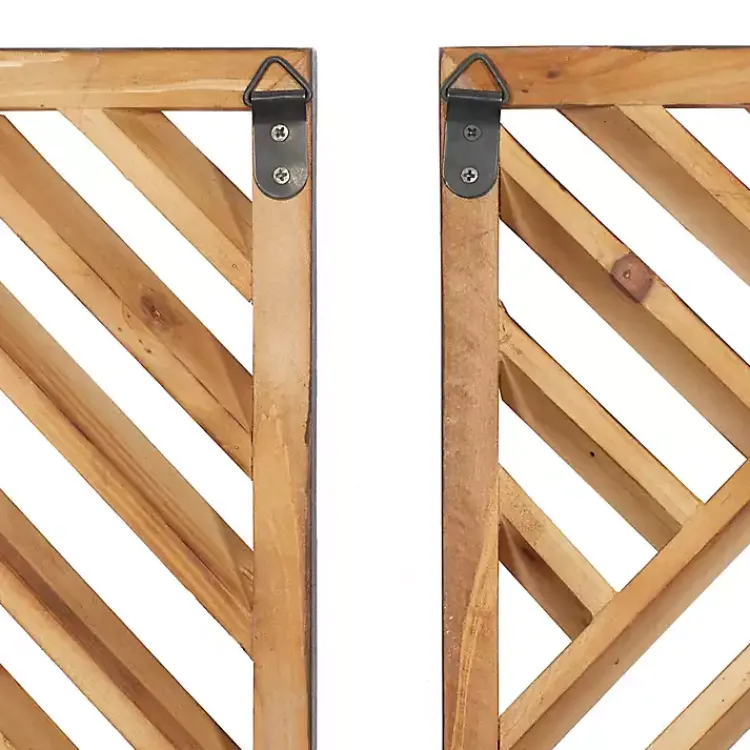Kirklands Home Bronze Wood Geometric Wall Plaques, Set of 3 Tan Discount