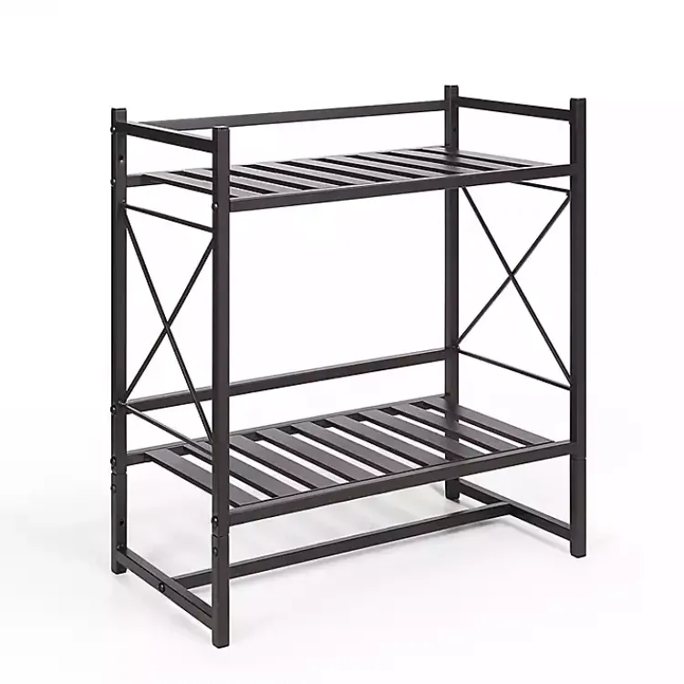 Kirklands Home Bronze 2-Tier Utility Shelf Brown Hot