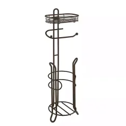 Kirklands Home Bronze Toilet Paper Storage Stand with Basket Brown Best
