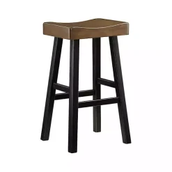 Kirklands Home & Black Wood Bar Stools, Set of 2 Brown Clearance