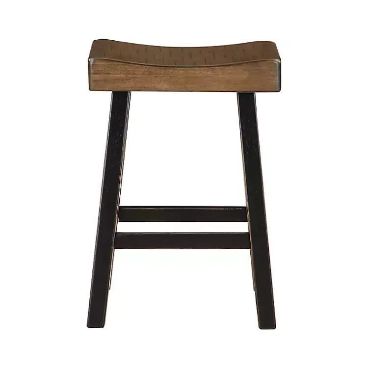 Kirklands Home Brown & Wood Counter Stools, Set of 2 Black Clearance