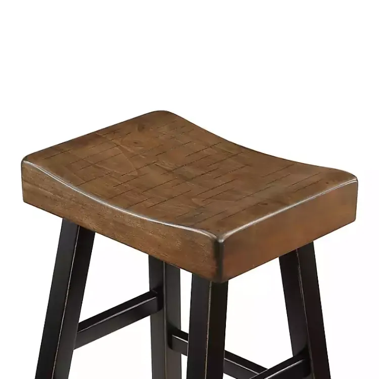 Kirklands Home Brown & Wood Counter Stools, Set of 2 Black Clearance