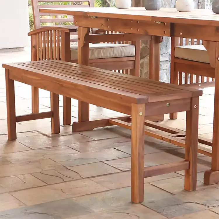Kirklands Home Acacia Wood Outdoor Bench Brown Online