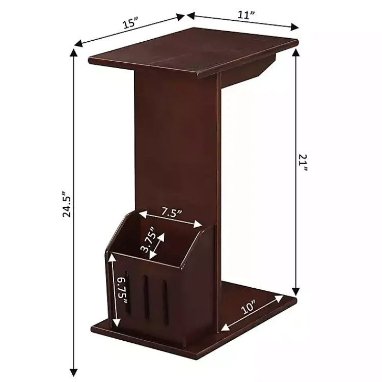 Kirklands Home Accent Table with Magazine Holder Brown Clearance