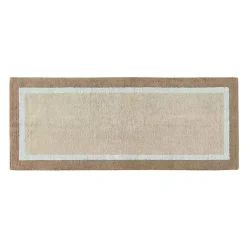 Kirklands Home Brown and Blue Border Cotton Bath Runner Best
