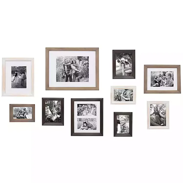 Kirklands Home Brown and Gray 10-pc. Gallery Wall Frame Set Outlet