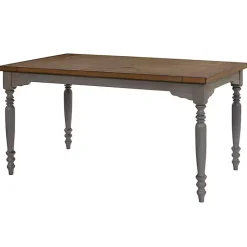 Kirklands Home Brown and Gray Traditional Wood Dining Table