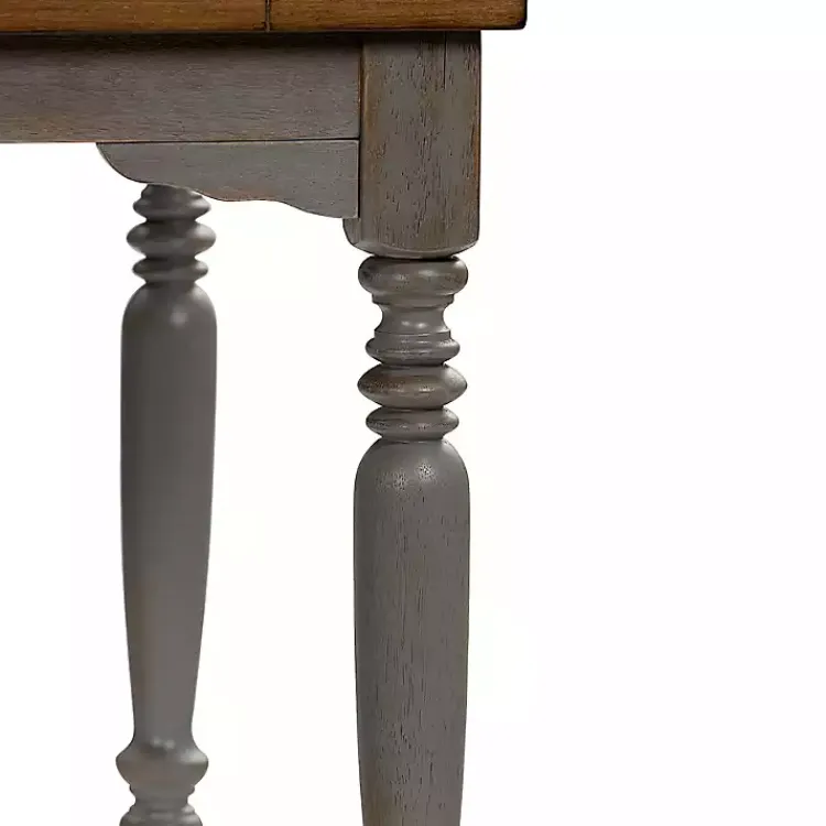 Kirklands Home Brown and Gray Traditional Wood Dining Table