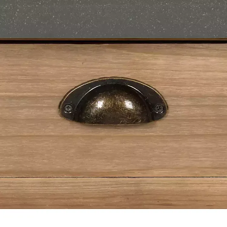 Kirklands Home Brown and Gray Wood 2-Drawer Console Table Hot