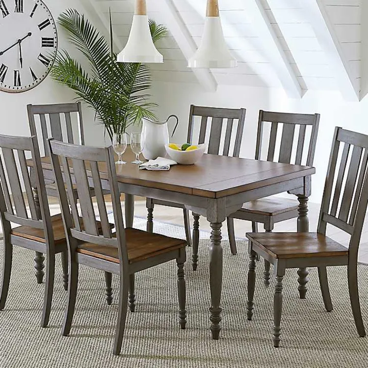 Kirklands Home and Gray Wooden Dining Chairs, Set of 2 Brown Online