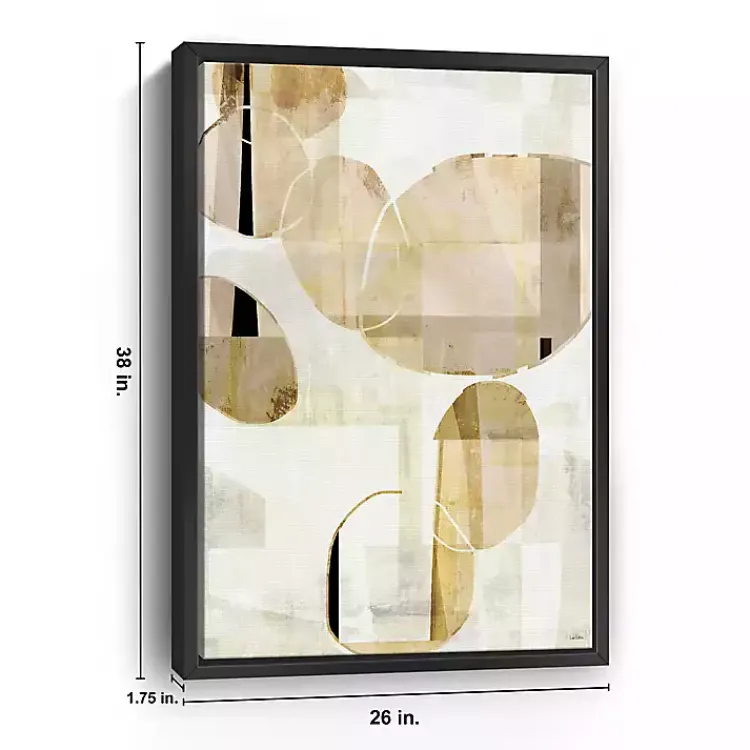 Kirklands Home Brown and Tan Shapes Framed Canvas Art Print Online