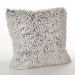 Pillows>Kirklands Home and White Faux Fur Pillow Brown