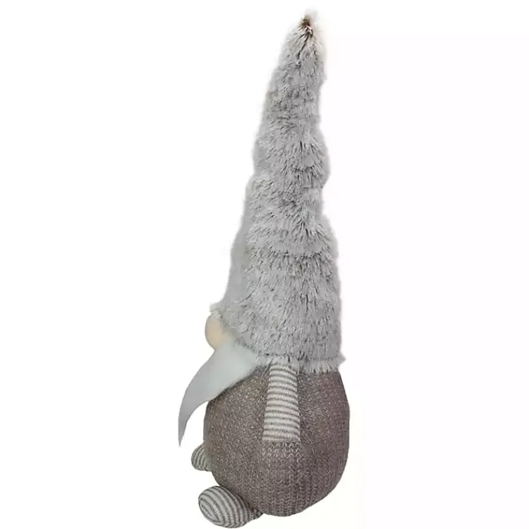 Christmas Decorations>Kirklands Home Brown and White Knit LED Gnome