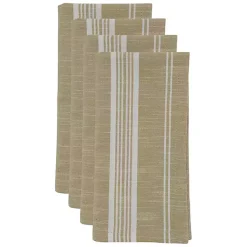 Kirklands Home and White Striped Napkins, Set of 4 Brown