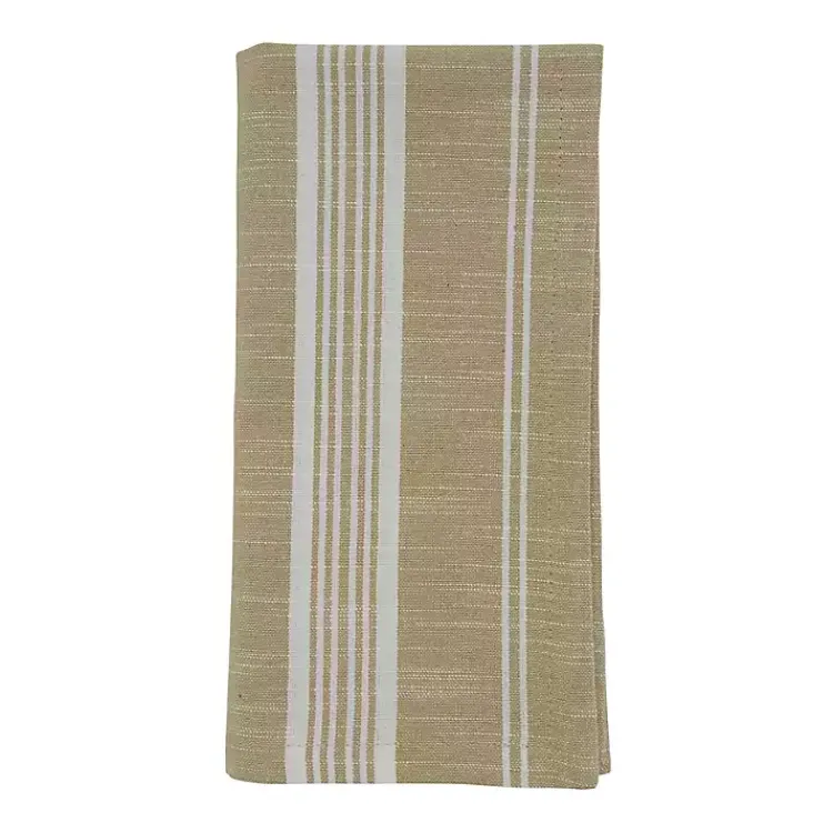 Kirklands Home and White Striped Napkins, Set of 4 Brown