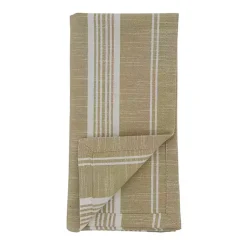 Kirklands Home and White Striped Napkins, Set of 4 Brown