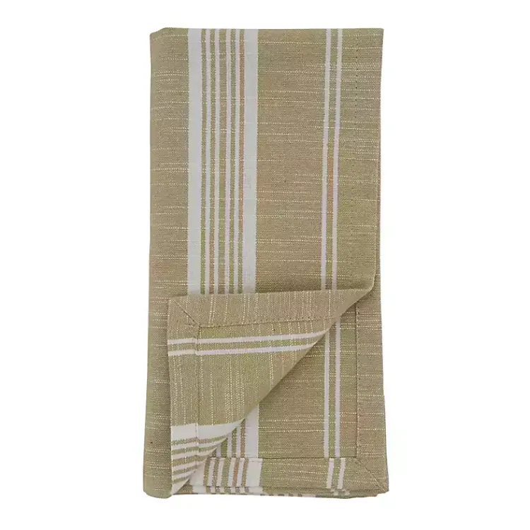 Kirklands Home and White Striped Napkins, Set of 4 Brown