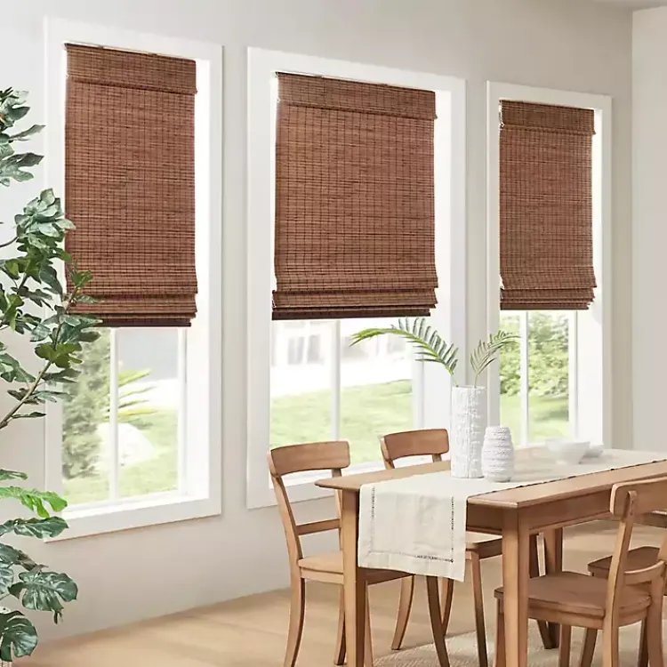Kirklands Home Bamboo Light Filtering Roman Shade, 31 in. Brown Hot