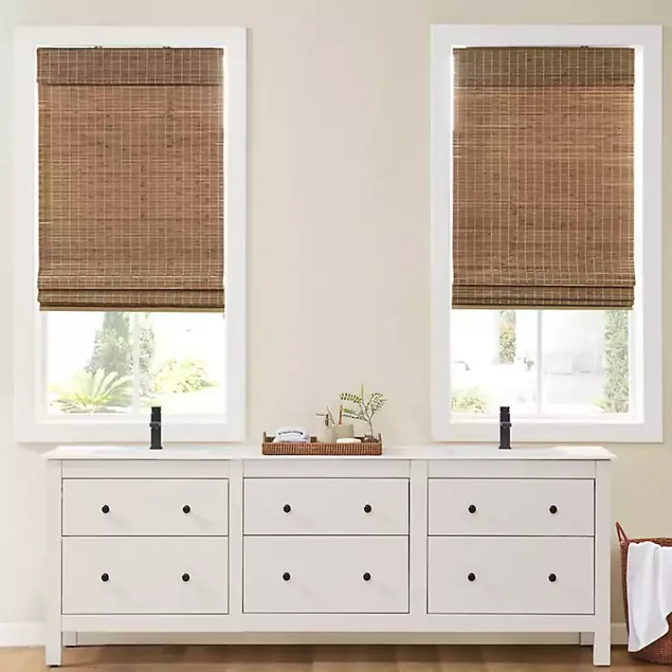 Kirklands Home Bamboo Light Filtering Roman Shade, 33 in. Brown Online