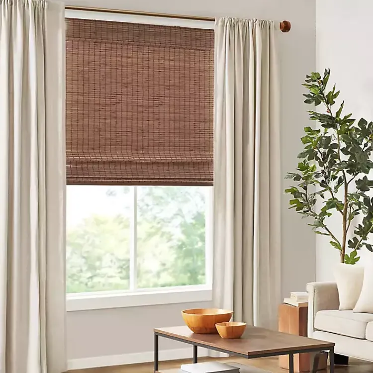 Kirklands Home Bamboo Light Filtering Roman Shade, 33 in. Brown Online