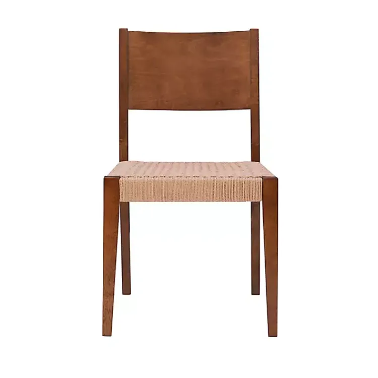 Kirklands Home Basketweave Wood Dining Chairs, Set of 2 Brown Hot