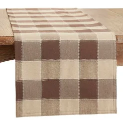 Kirklands Home Brown Block Plaid Table Runner, 90 in. Best