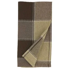 Kirklands Home Brown Block Stitched Napkins, Set of 4 Sale