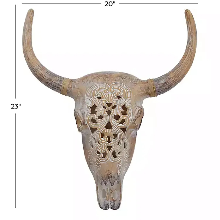 Kirklands Home Bohemian Bull Wall Plaque Brown Sale