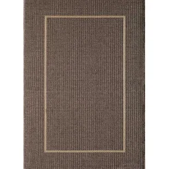 Kirklands Home Bordered Outdoor Area Rug, 6x9 Brown Best