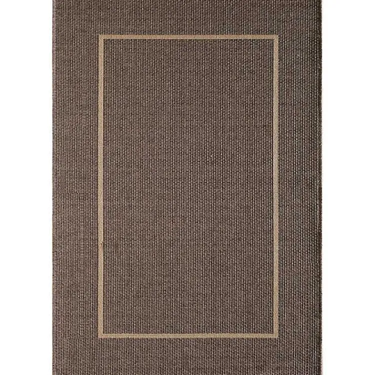Kirklands Home Bordered Outdoor Area Rug, 6x9 Brown Best