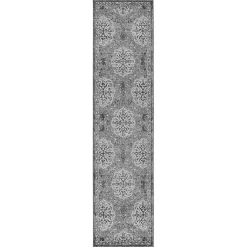 Kirklands Home Bordered Pattern Runner, 2x10 Brown New