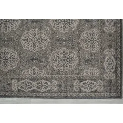 Kirklands Home Bordered Pattern Runner, 2x10 Brown New