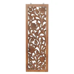 Kirklands Home Botanical Wood Panel Wall Plaque Brown Best
