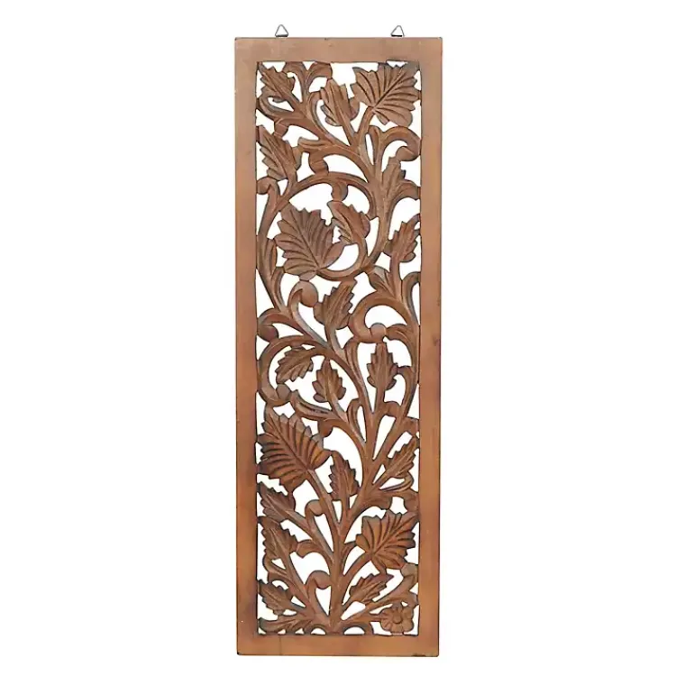 Kirklands Home Botanical Wood Panel Wall Plaque Brown Best