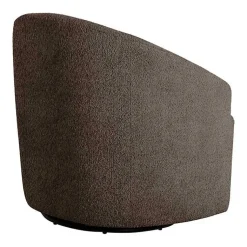 Kirklands Home Boucle Barrel Swivel Accent Chair Brown Sale